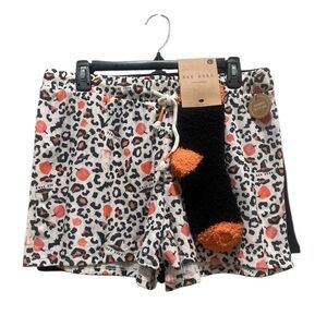 Rae Dunn Women's Leopard Print Black
Orange Halloween Pajama Shorts Set 2
